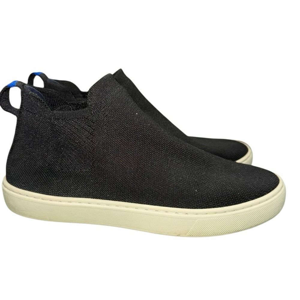 Rothy's The Chelsea Black Knit Slip On High Top Sneakers Womens Size 8.5